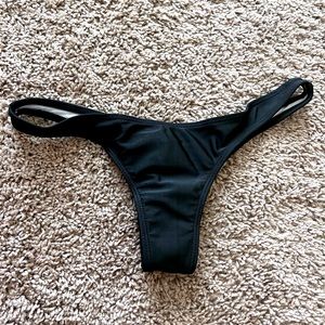 Black Thong Swim Bottoms